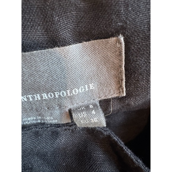 Sold‎ Out Anthropologie linen blend black maxi skirt size 4 EUC - Picture 3 of 5